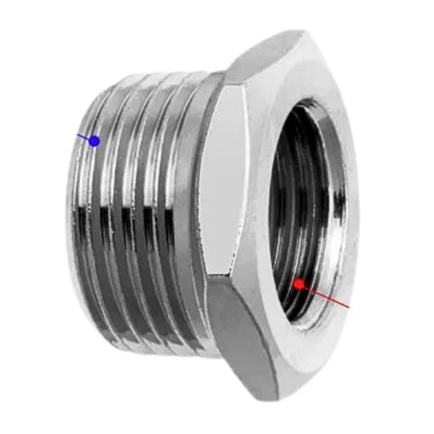 Bucha de Redução 3/8" X 1/4" Cromado - 170307