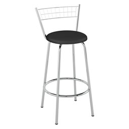 Banqueta 85cm Multimóveis CR20069 Preta/Cromada - 2