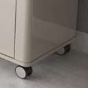 Ver imagem 3 de Estante com Rodízios Home para Sala Tv até 65 Polegadas Florença Lukaliam:off White Perolizado/freij