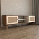 Ver imagem 6 de Rack para Tv até 75 Polegadas Retro 2 Portas Pinho/off White - Panorama Móveis