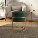 Ver imagem 2 de Banqueta Puff Decorativa Argola Veludo Verde Moderno