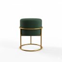 Ver imagem 1 de Banqueta Puff Decorativa Argola Veludo Verde Moderno