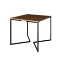 Ver imagem 1 de Mesa Jantar Industrial Quadrada Amêndoa 90cm Base V Ferro Preto