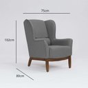 Ver imagem 2 de Poltrona para Sala de Estar Base em Madeira Milena