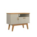 Ver imagem 1 de Rack Si Estilo Retrô 0.90m para Tv até 32'' Polegadas Cor Off White / Cinamomo