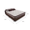 Ver imagem 2 de Cama Box Casal 138 Tecido Sintético Marrom com Colchão Little Angel - Bello Box - Mola Superlastic