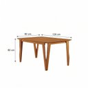 Ver imagem 3 de Conjunto Sala de Jantar Mesa Elos 1,35x0,90 Tampo Amadeirado 4 Cadeiras Veneza New Cinamomo Yescasa