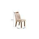 Ver imagem 4 de Conjunto Sala de Jantar Mesa Elos 1,35x0,90 Tampo Amadeirado 4 Cadeiras Veneza New Cinamomo Yescasa