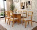 Ver imagem 1 de Mesa para Sala de Jantar 0,90 Classic Marrom/Marromle/Off White