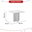 Ver imagem 3 de Mesa para Sala de Jantar 0,90 Classic Marrom/Marromle/Off White