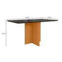 Ver imagem 2 de Mesa de Jantar Retangular com Vidro 6 Lugares 160cm sem Cadeiras Helô Poliman Móveis