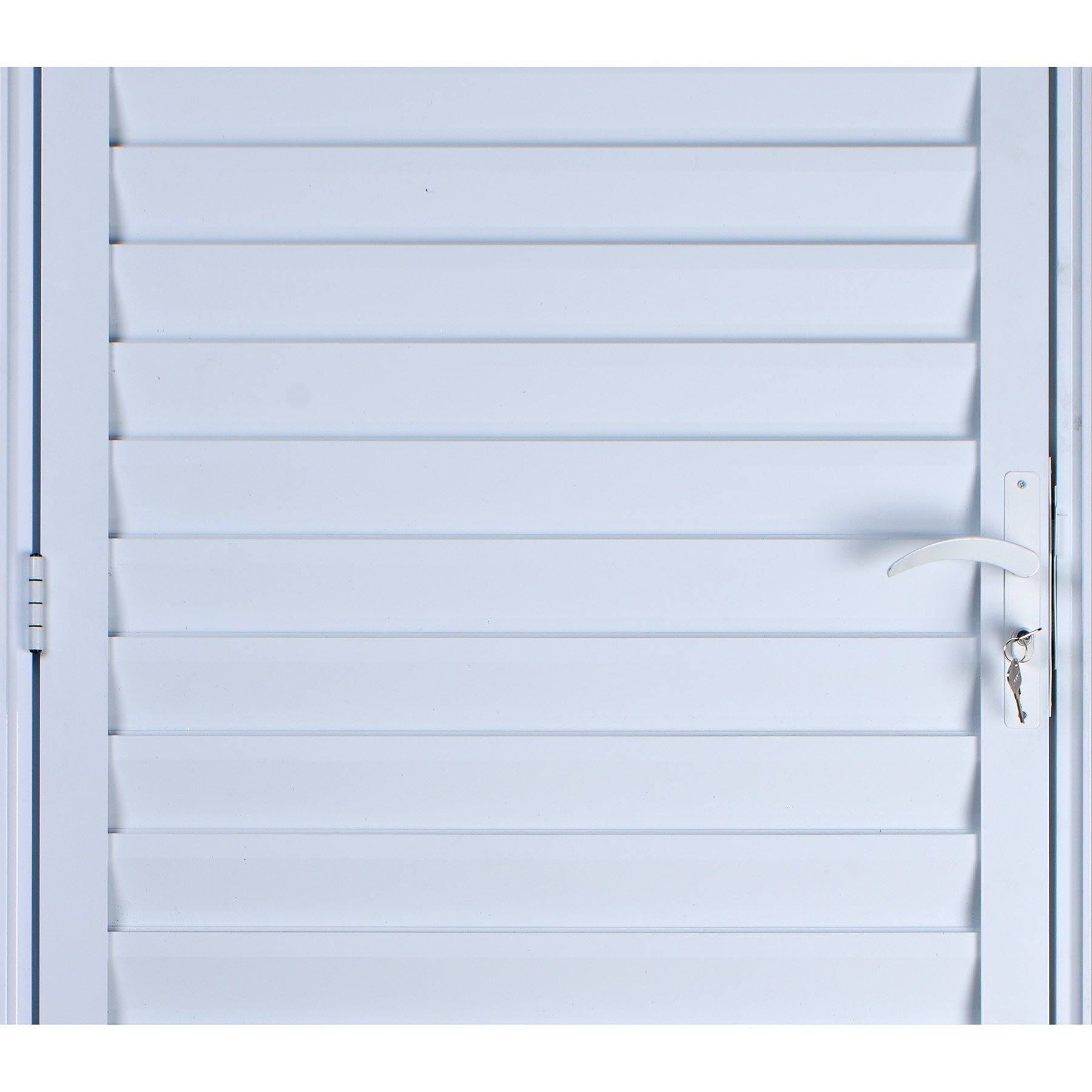 Porta de Alumínio Palheta Ventilada 210 x 100 Direita Linha All Soft Cor Branco - 2