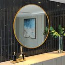 Ver imagem 1 de Espelho Decorativo Redondo com Moldura em MDF Decore Pronto