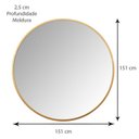 Ver imagem 3 de Espelho Decorativo Redondo com Moldura em MDF Decore Pronto