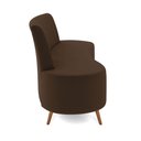 Ver imagem 5 de Sofá 2 Lugares Living 160cm Pé Palito Maraú Veludo Marrom K01 - D'Rossi