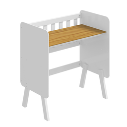 Mini Berço Guti Retro Peroba Branco/amêndoa Colchão Incluso - 4