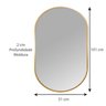 Espelho Decorativo Retangular Arredondado com Moldura Decore Pronto - 4