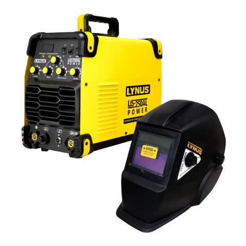 Kit Inversora de Solda Alumínio Lis-250al Power 200a 220v + Máscara de Solda C/ Controlador Msl-5000