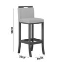 Ver imagem 2 de Banqueta Alta em Madeira Maciça Londres 