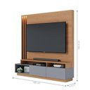 Ver imagem 5 de Home Theater Serra Clara Torino para TV 75 Polegadas MDP com Canaleta LED Freijó Cinza Fosco