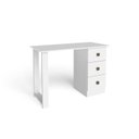 Ver imagem 2 de Escrivaninha Mesa Escritório MSM 436 3 Gavetas 110cm Branco