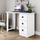 Ver imagem 1 de Escrivaninha Mesa Escritório Msm 436 3 Gavetas 110cm Branco