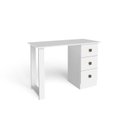 Ver imagem 2 de Escrivaninha Mesa Escritório Msm 436 3 Gavetas 110cm Branco