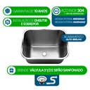 Ver imagem 3 de Cuba Pia Inox Industrial Lavanderia Aço 304 60x50x40 As
