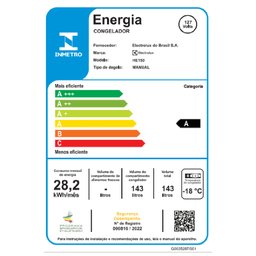 Freezer Horizontal Electrolux 1 Porta 143L HE150 Branco - 5