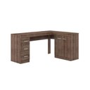 Ver imagem 2 de Escrivaninha Mesa para Escritório em L com 2 Portas e 3 Gavetas 156cm Rústico/Marrom