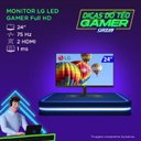 Ver imagem 2 de Monitor Lg Gamer Led 24p 24ml600m Fullhd Ips Hdmi - 24ml600m-b.awzm Preto Bivolt