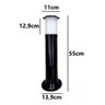 Poste Balizador Luminária Casa Sítio Jardim 50cm Preto Kit 2 - 3