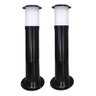 Poste Balizador Luminária Casa Sítio Jardim 50cm Preto Kit 2 - 1