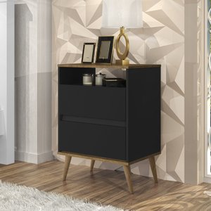 Mesa de Cabeceira 2 Gavetas 1 Nicho Lotus 