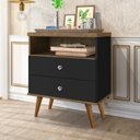 Ver imagem 1 de Mesa de Cabeceira 2 Gavetas 1 Nicho Status 