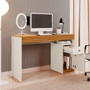 Ver imagem 5 de Escrivaninha 120cm 1 Porta 1 Gaveta Madrid - Mv - Rei de Casa Off White/Naturalle