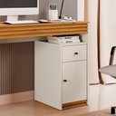 Ver imagem 4 de Escrivaninha 120cm 1 Porta 1 Gaveta Madrid - Mv - Rei de Casa Off White/Naturalle