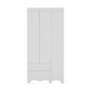Ver imagem 4 de Guarda-roupa Infantil 92cm 3 Portas e 2 Gavetas Dengo Multimóveis Mp4437 Branco Branco
