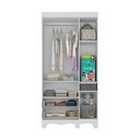 Ver imagem 3 de Guarda-roupa Infantil 92cm 3 Portas e 2 Gavetas Dengo Multimóveis Mp4437 Branco Branco