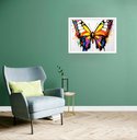 Ver imagem 1 de Quadro Decorativo Borboleta Colors - 50x70cm:moldura Branca
