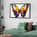 Ver imagem 2 de Quadro Decorativo Borboleta Colors - 50x70cm:moldura Branca