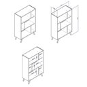 Ver imagem 3 de Estante de Livros Retrô 81CMX124CM Nichos Rt 3015 Preto