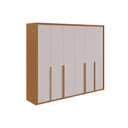 Ver imagem 5 de Guarda Roupa Casal 6 Portas e 6 Gavetas Imperatore Amêndoa/off White - Lopas