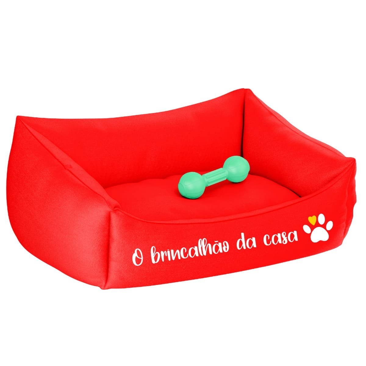 Cama Pet Cachorro E Gato Pequeno Vermelha Brincalhão Da Casa:Vermelho - 3