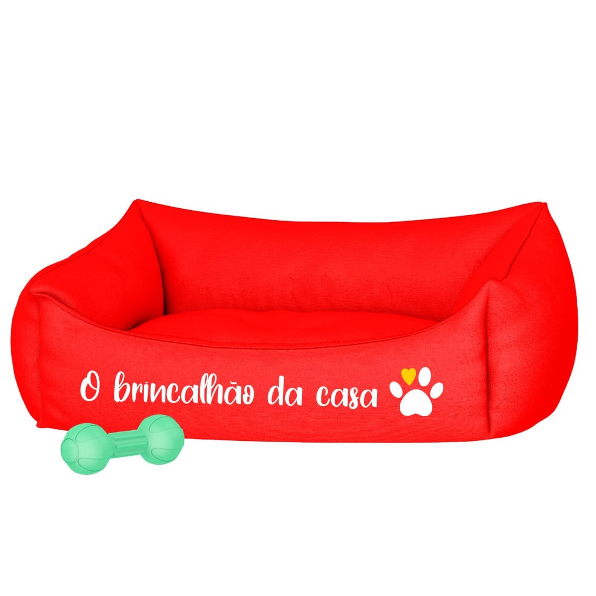 Cama Pet Cachorro E Gato Pequeno Vermelha Brincalhão Da Casa:Vermelho - 2