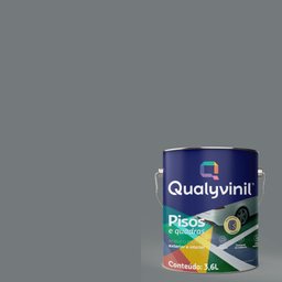 Tinta para Pisos e Quadras 3,6 Litros Qualyvinil Cinza Claro - 2