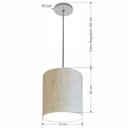 Ver imagem 2 de Lustre Luminária Pendente Vivare Free Lux Pe-4103cz Cúpula em Tecido 15x20cm