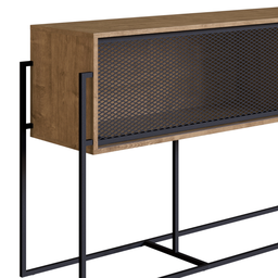 Buffet Aparador Industrial Retrô 2 Portas de Correr Madeira/Aço 188cm York - 10