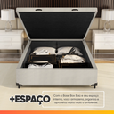 Ver imagem 6 de Cama Box Baú Base Casal para Colchão de 1,38m Linho Branco Prince