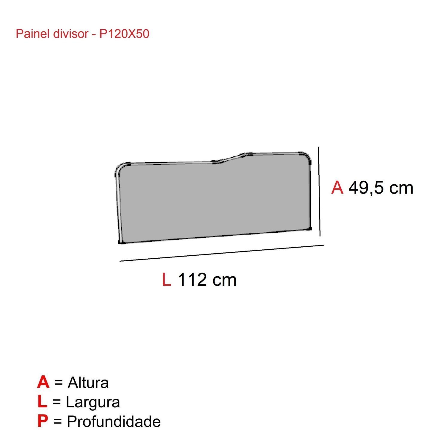 Painel Divisor Para Estacao De Trabalho 120X50Cm  - 2